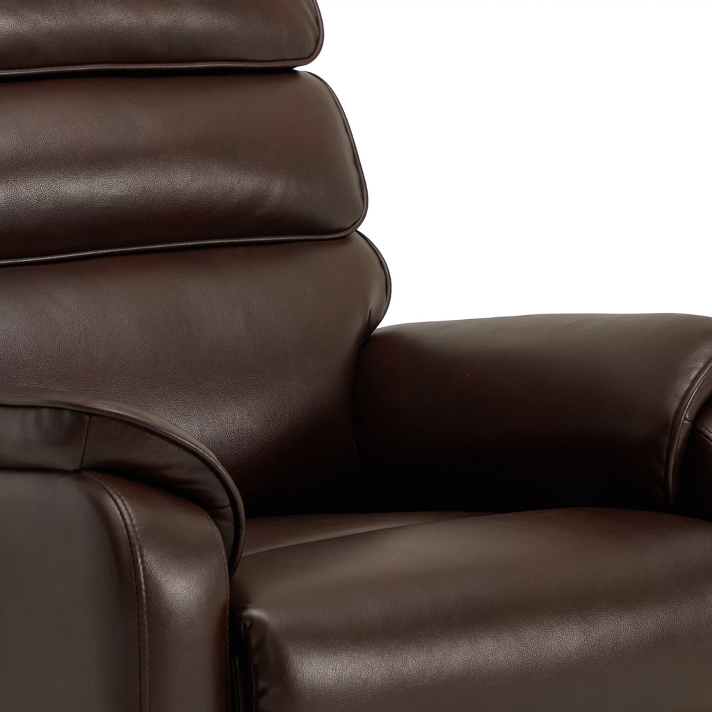 Brown Faux Leather Lift Recliner with Massage Heating N2052