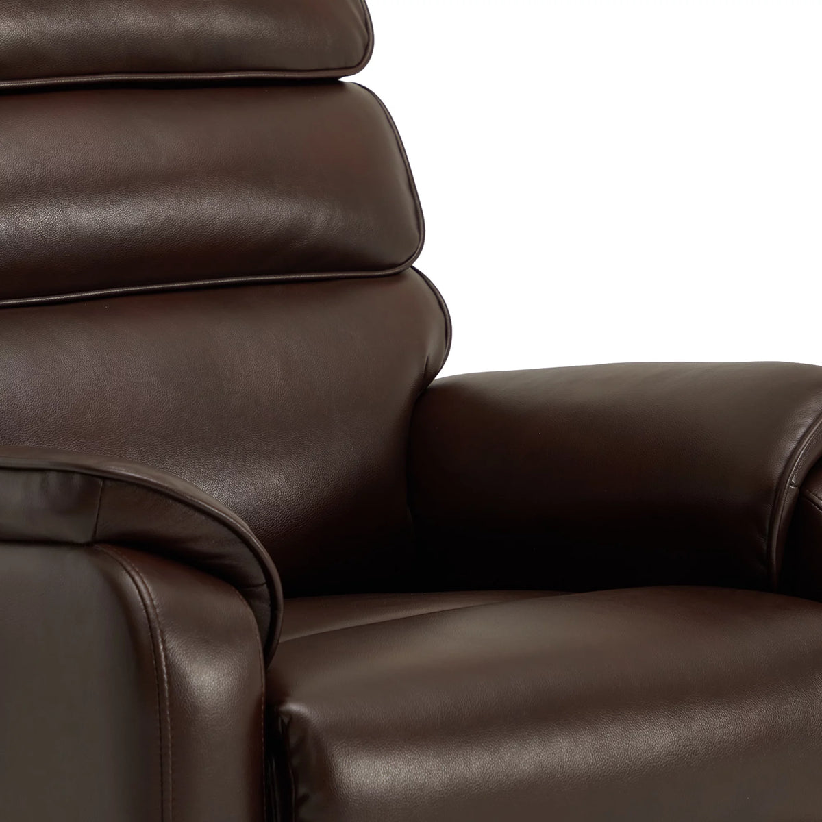 Brown Faux Leather Lift Recliner with Massage Heating N2052