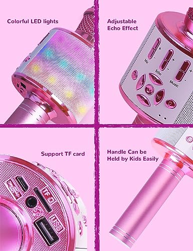 Kids Karaoke Microphone with LED Light I4415