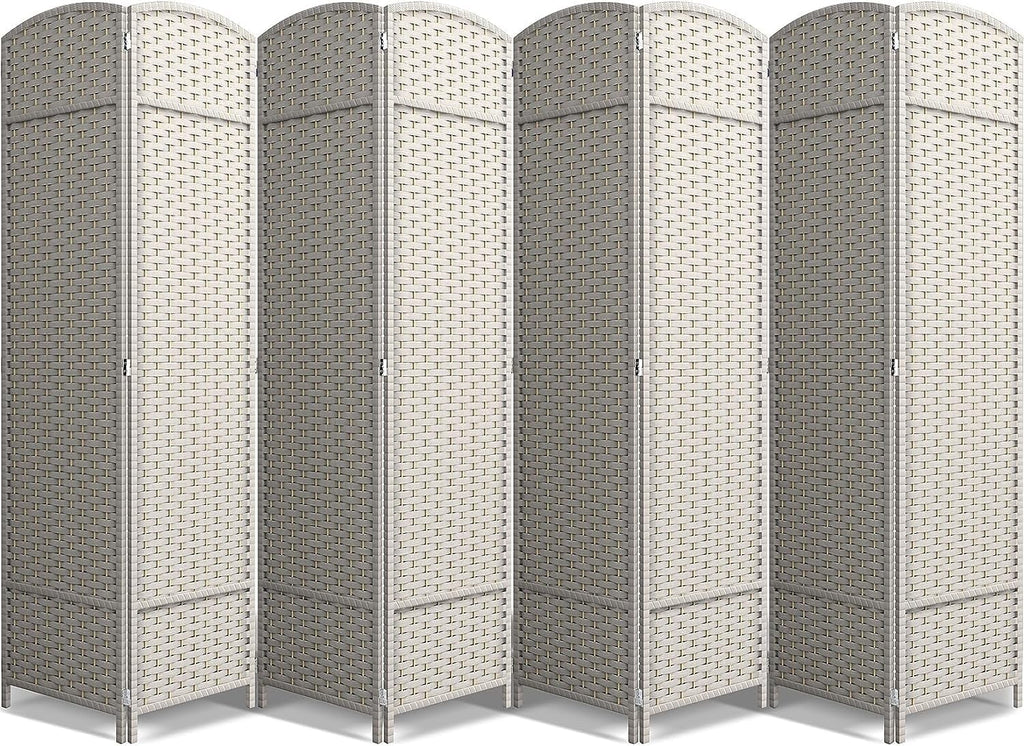 6 ft. Tall Extra Wide Beige Folding Privacy Screen D791