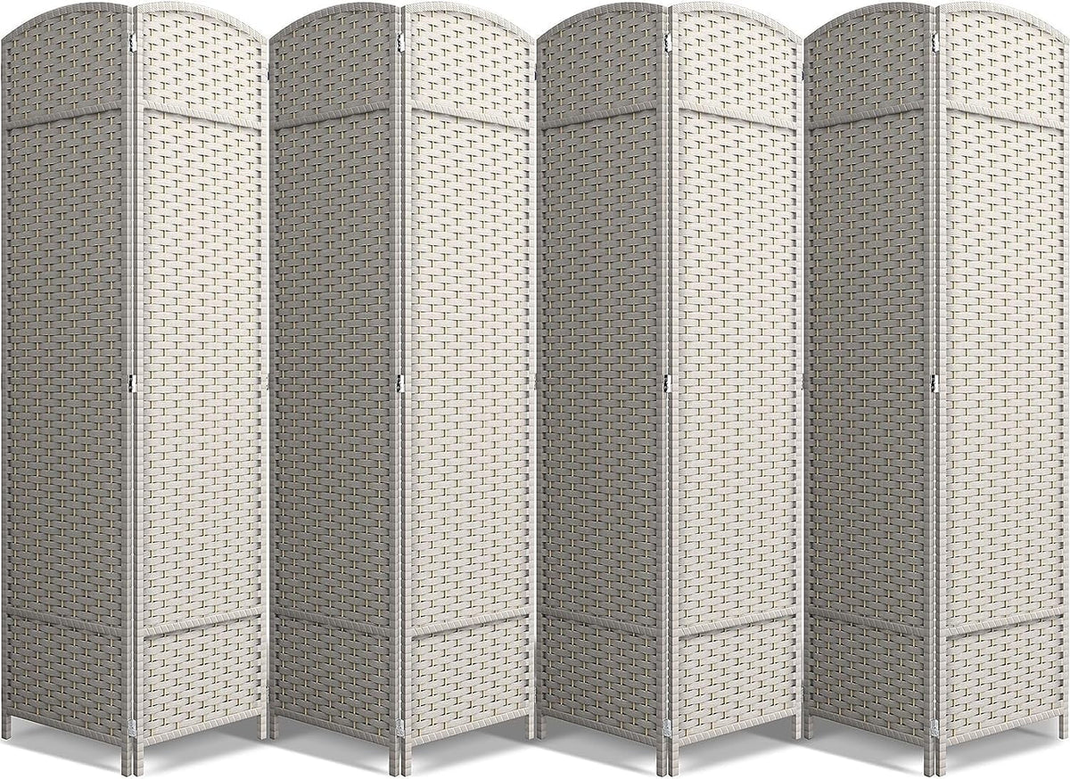6 ft. Tall Extra Wide Beige Folding Privacy Screen D791