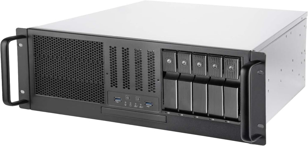 4U Rackmount Server Case with 5 x 3.5 Hot-Swappable Bay and 3 x 5.25 Bays Z476