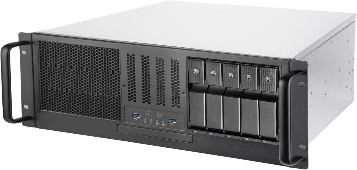 4U Rackmount Server Case with 5 x 3.5 Hot-Swappable Bay and 3 x 5.25 Bays Z476
