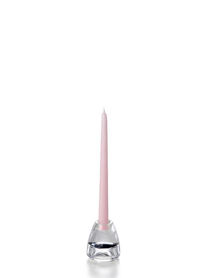 Set of 144 Taper Candles Light Rose 10x22 D461