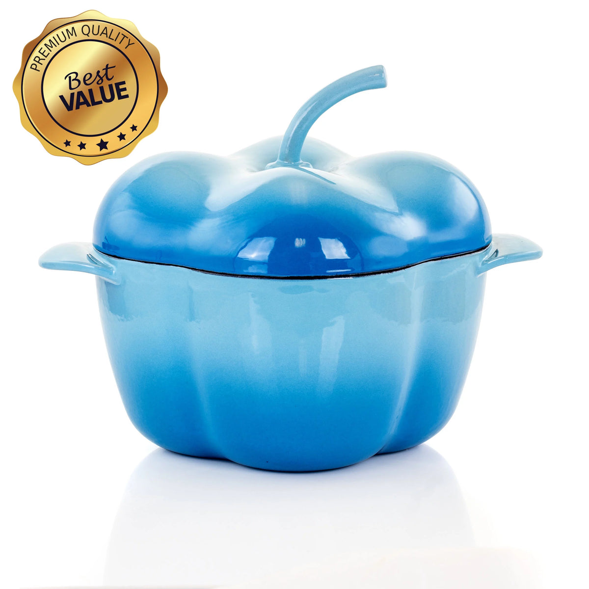 3 qt. Blue Enameled Cast Iron Casserole H907