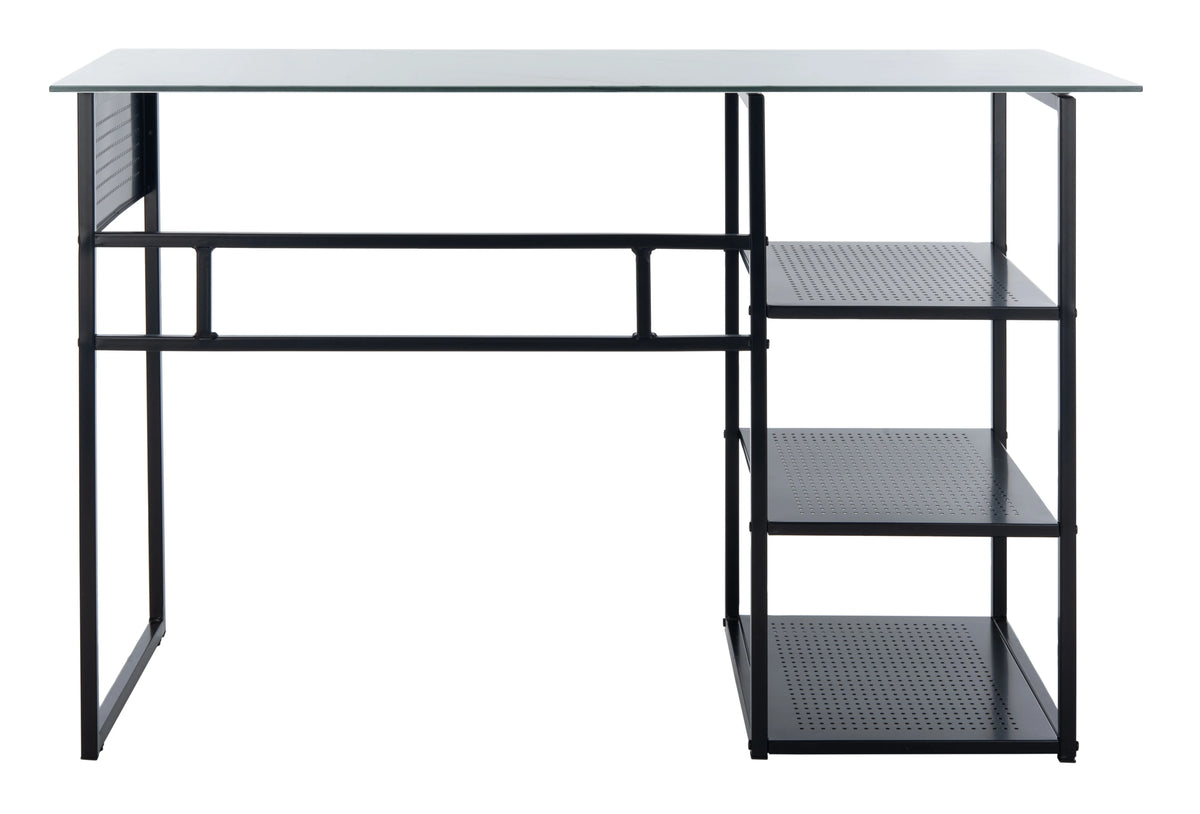 White Marble Glass Writing Desk M64949