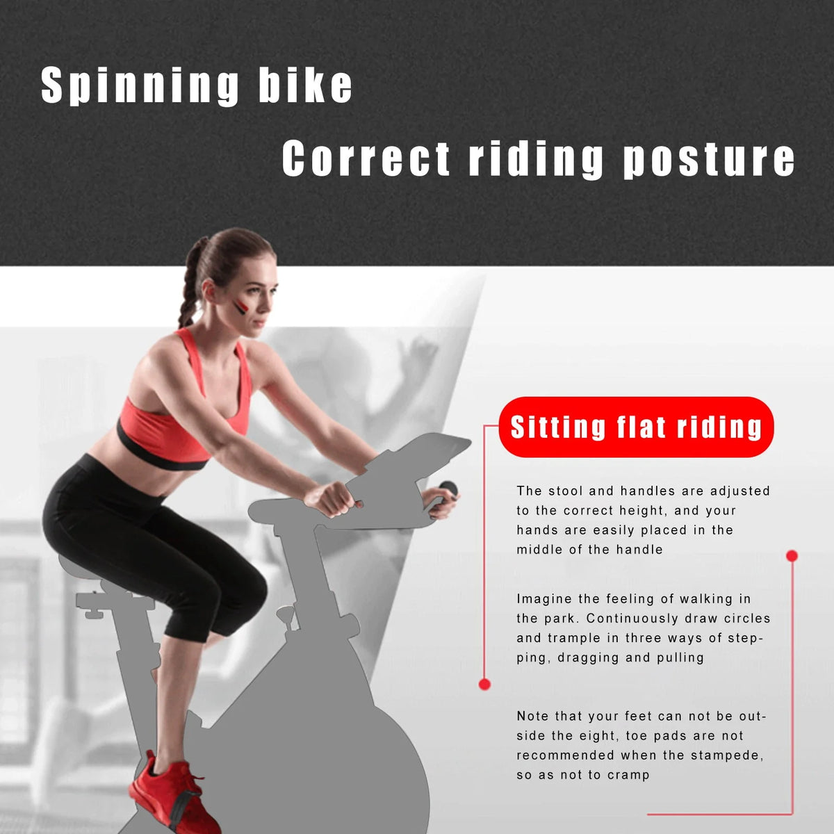 Indoor Cycling Exercise Stationary Bike 440lbs J644514