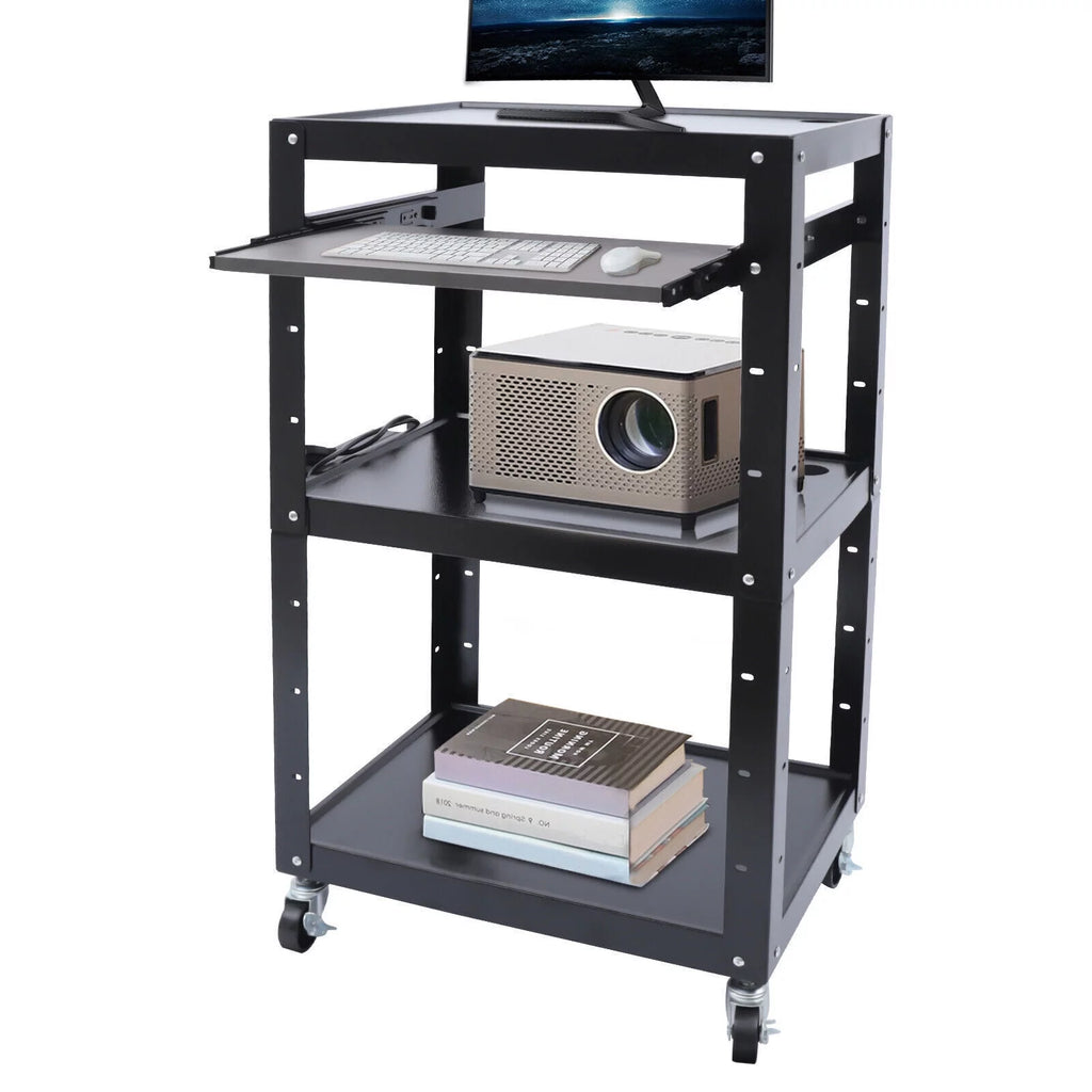 Cold-rolled Steel Rolling Desk with Wheels O1301