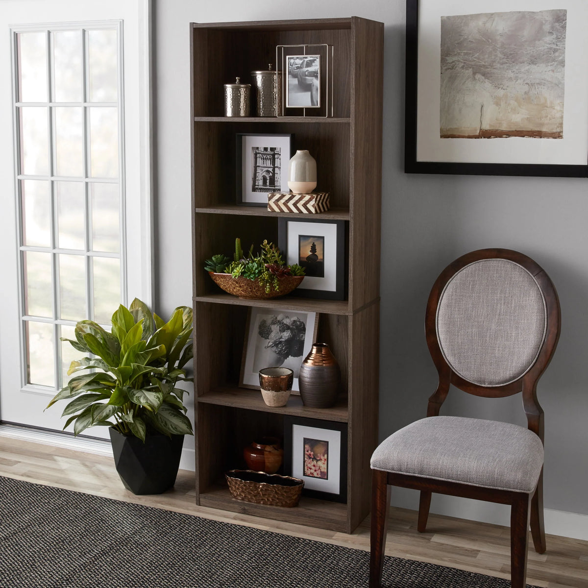 5-Shelf Bookcase with Adjustable Shelves L435