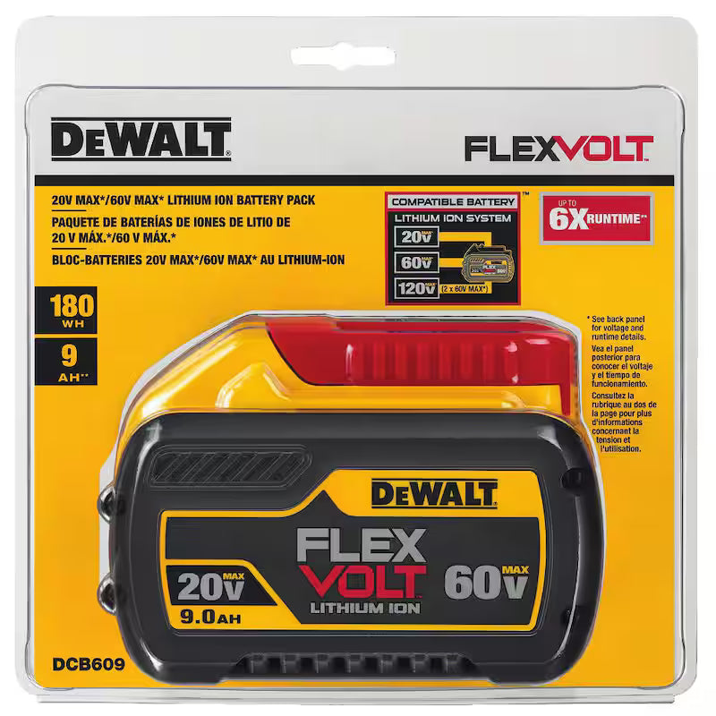 20V/60V MAX Lithium-Ion 9.0Ah Battery J422779