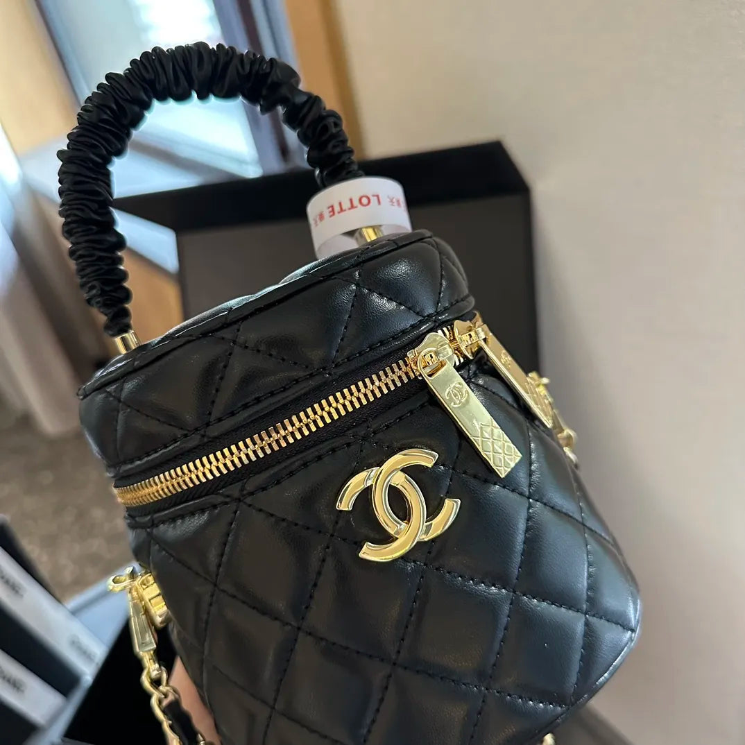 Quilted Lambskin Mini Vanity Case F2182