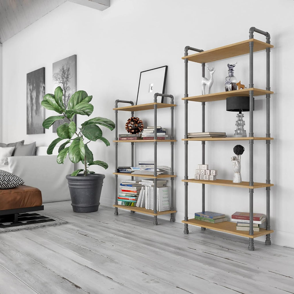 5-Tier Solid Pine Open Wood Bookcase Z54736