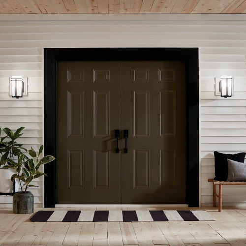 1 Light Black Outdoor Wall Light F90725