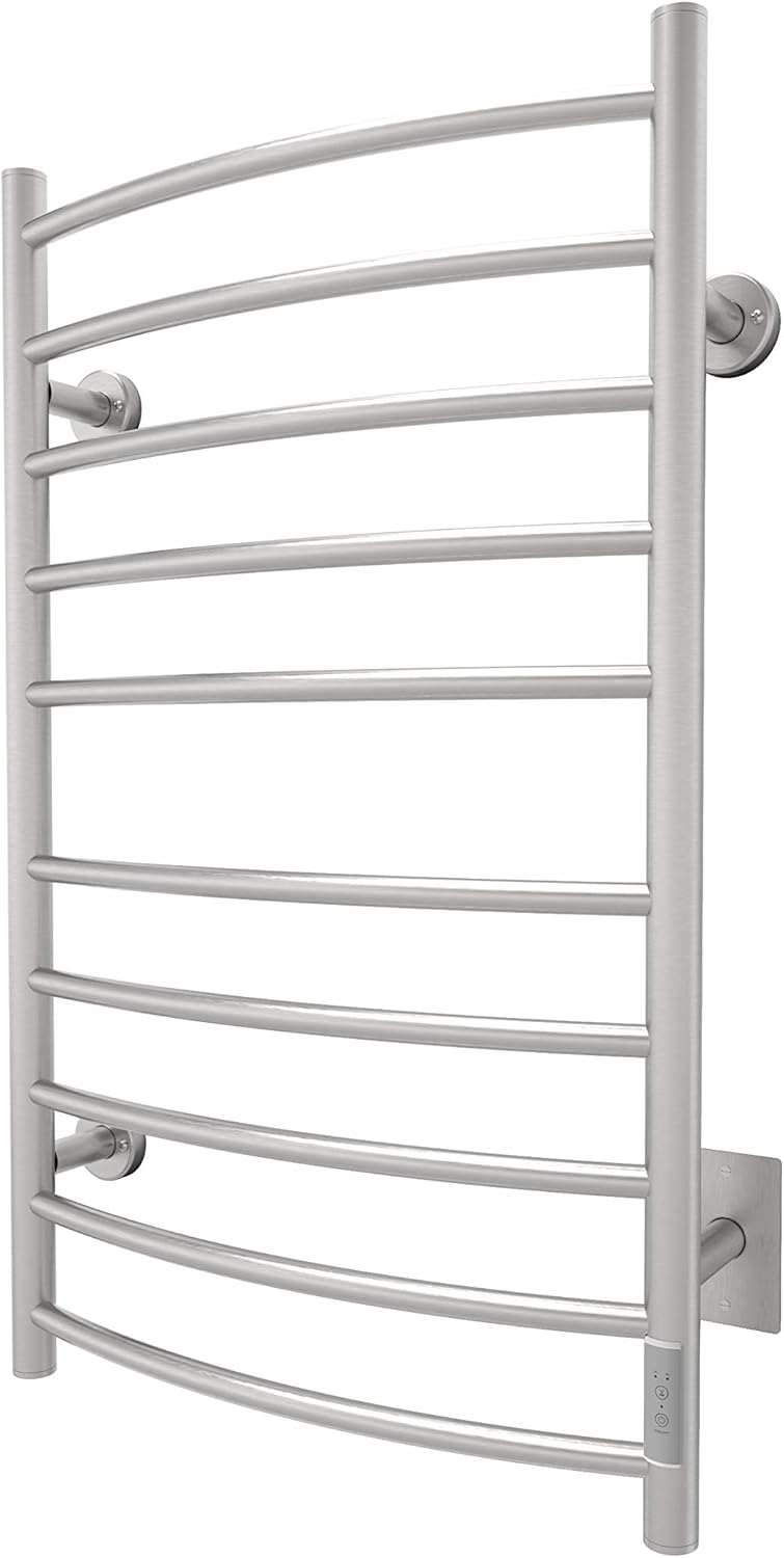 Towel Warmer with Timer Wall Mounted 10 Curved Bars Chrome K85999