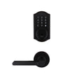 Matte Black Single Cylinder Deadbolt with Lever Combo Pack V271