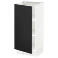 Base Cabinet with Shelves, White/Anthracite, 15x15x30 U4809