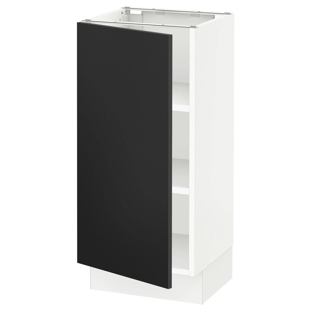 Base Cabinet with Shelves, White/Anthracite, 15x15x30 U4809