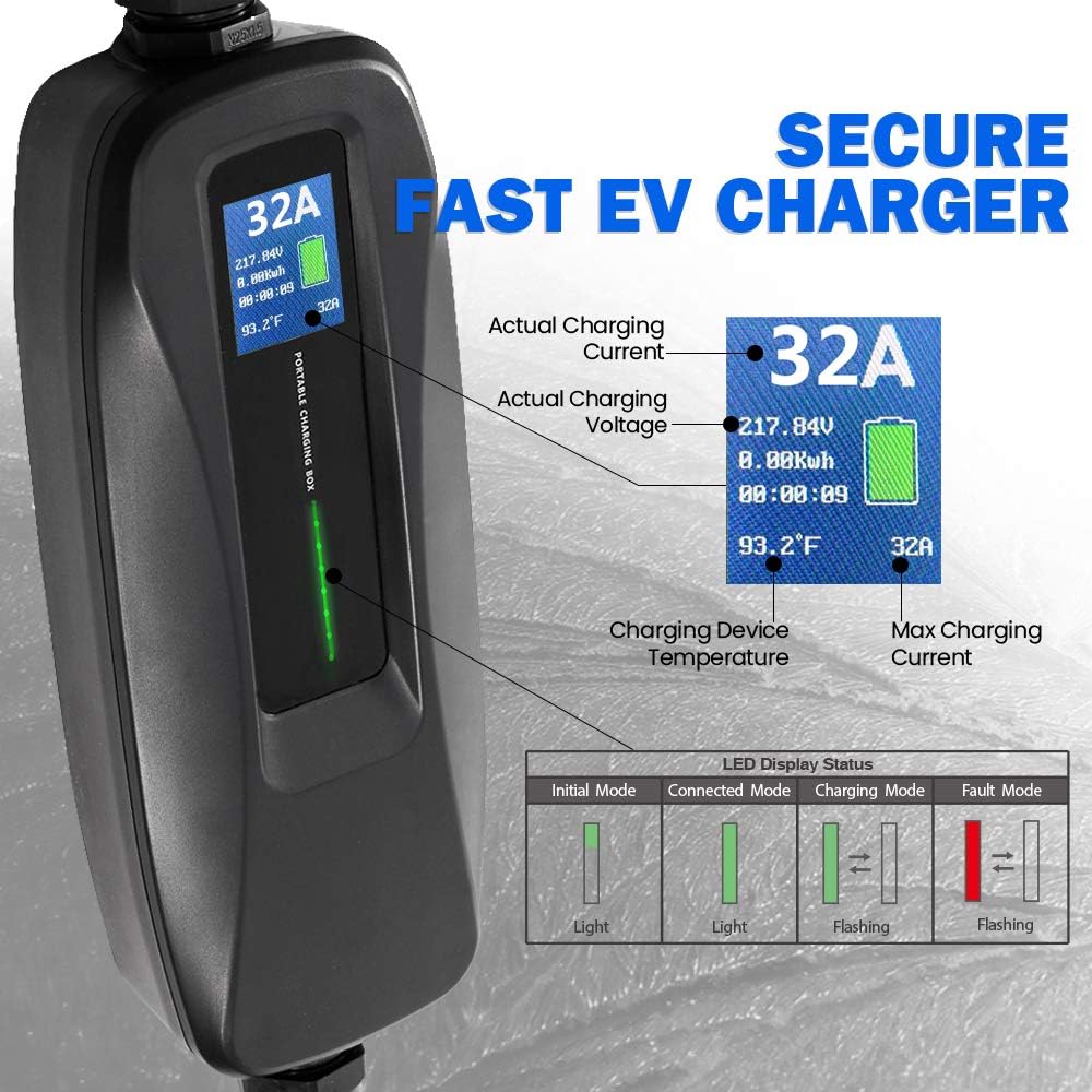 32 Amp Level 2 Portable EV Charger R1874