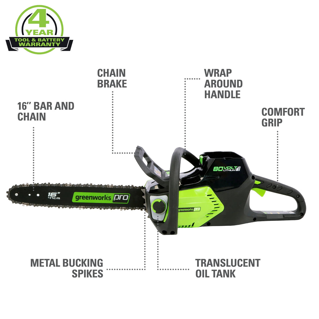 80V 16-inch Cordless Brushless Chainsaw O239927