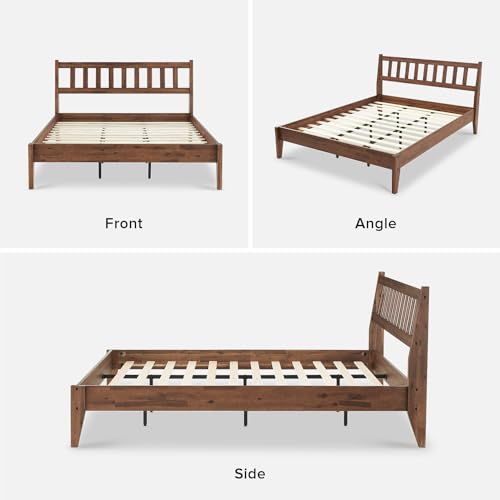 Queen Solid Wood Platform Bed Frame with Headboard M277968
