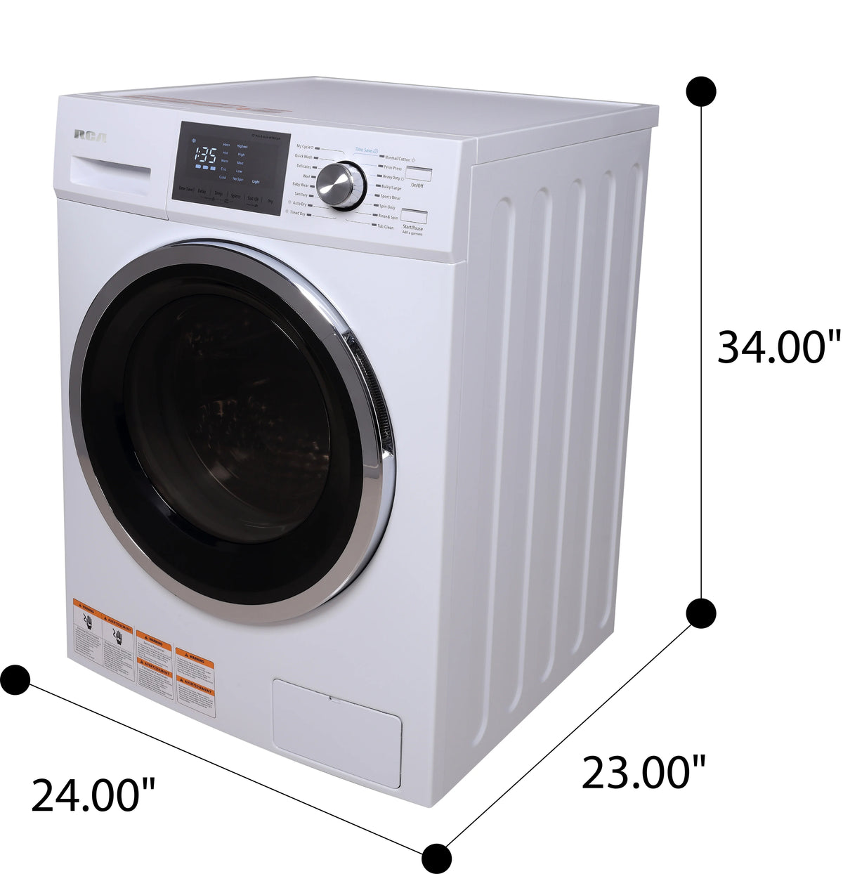 White 2.7 cu ft Front Loading Combo Washer and Dryer H9061