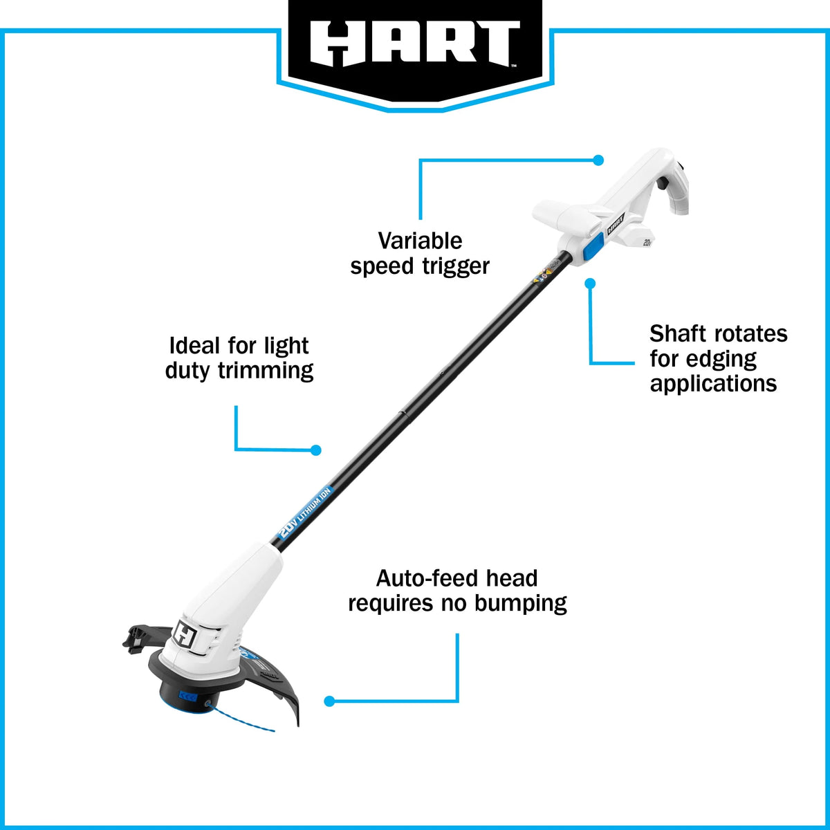 20-Volt 10-inch String Trimmer Leaf Blower Combo Kit H43265