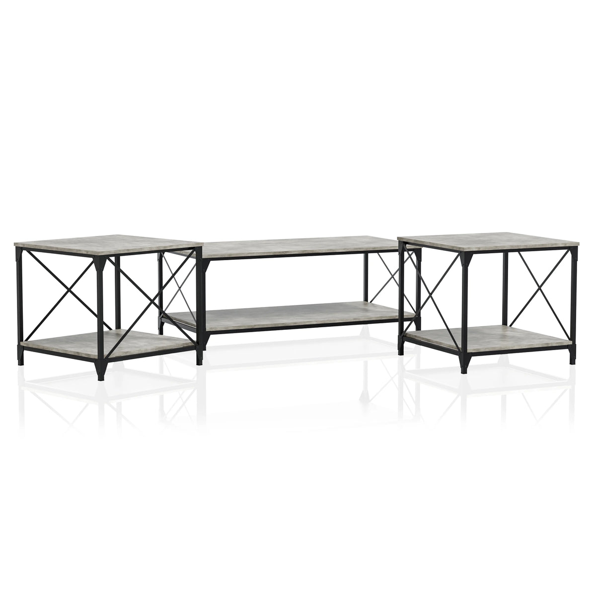 3-Piece Gray Coffee Table Set H6837