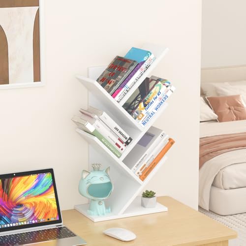 10 Tier Dark Grey Wood Tree Bookshelf R4935