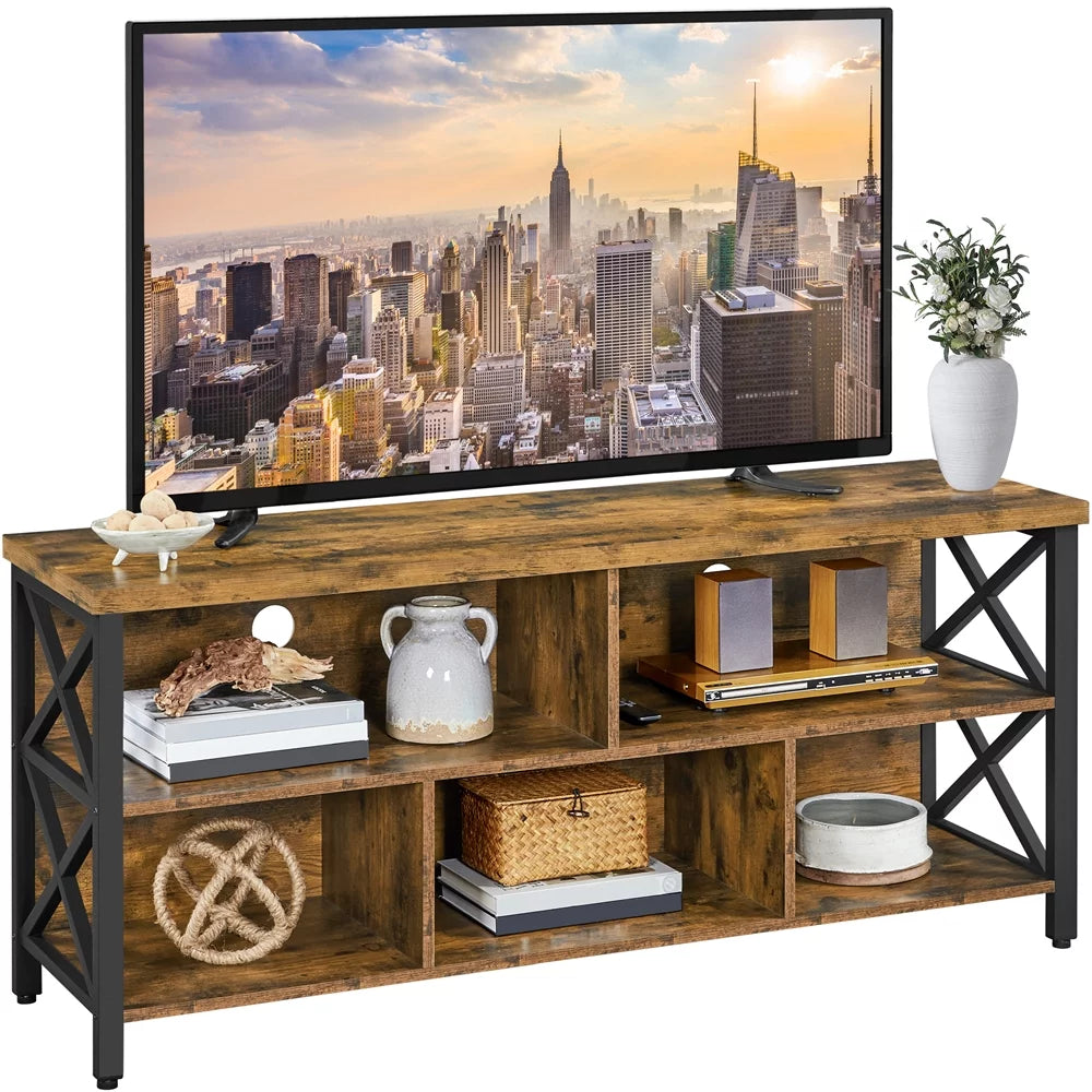 Gray TV Stand with Storage A1272