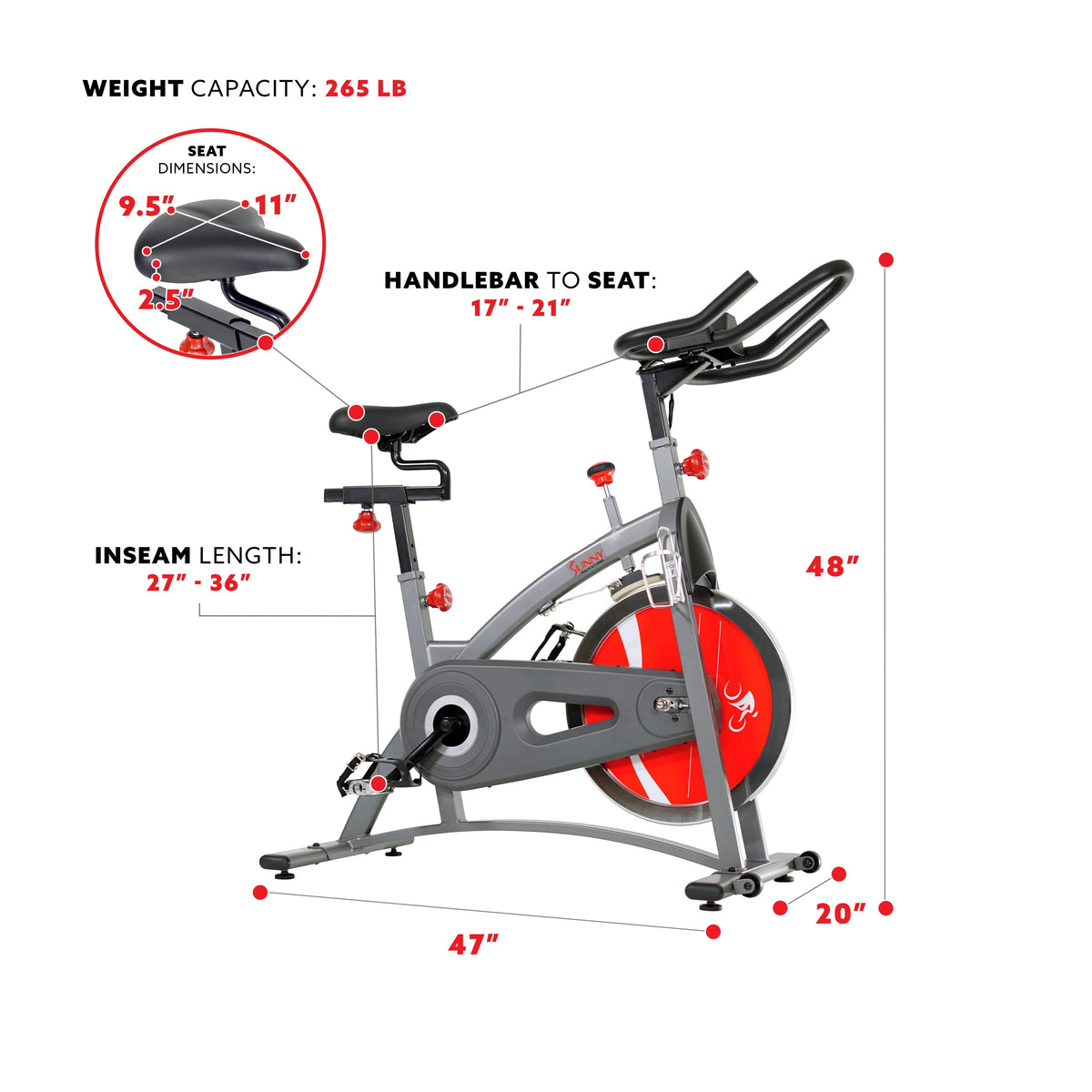 Stationary Belt Drive Indoor Cycling Exercise Bike C56175