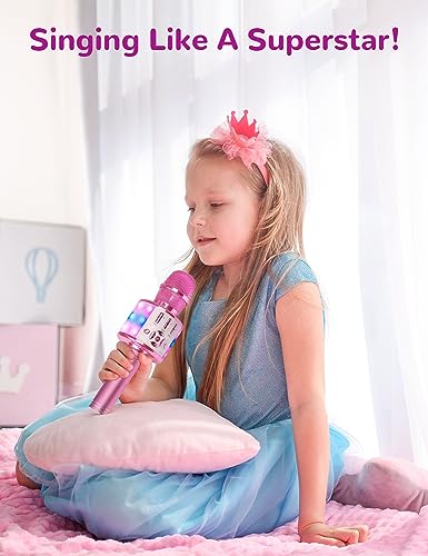 Kids Karaoke Microphone with LED Light I4415