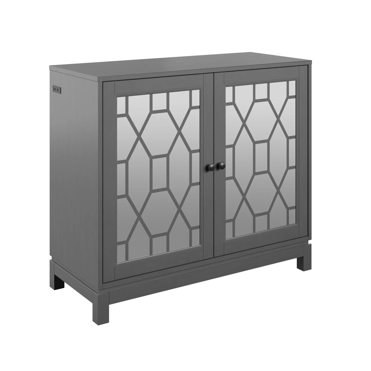 Accent Cabinet with USB Charging Ports and Mirrored Doors Z276
