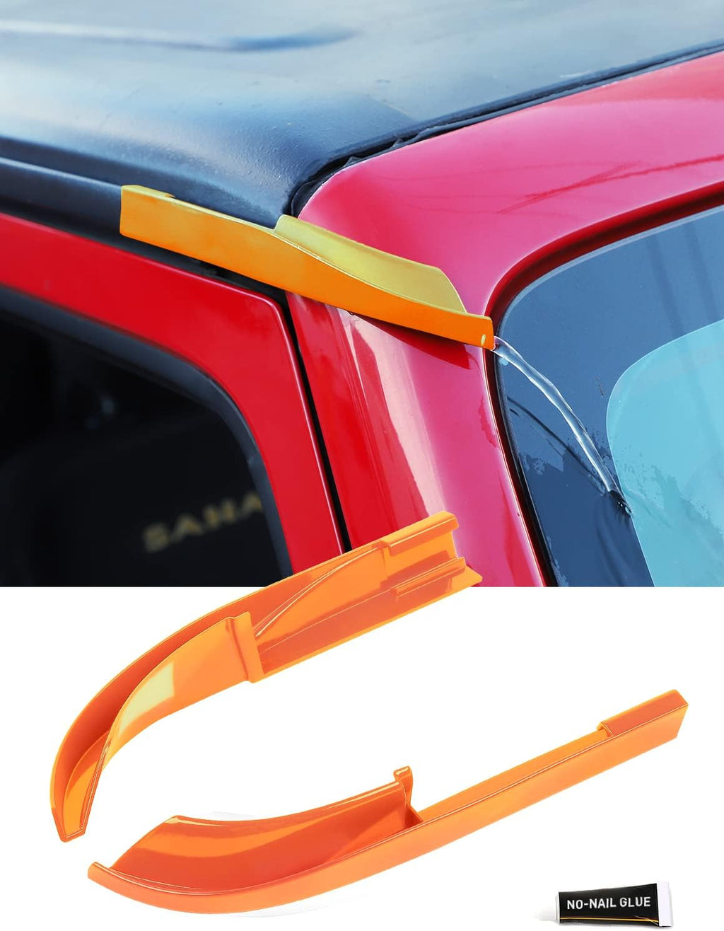 Black Roof Rain Gutter Extensions 2 PCs L7115