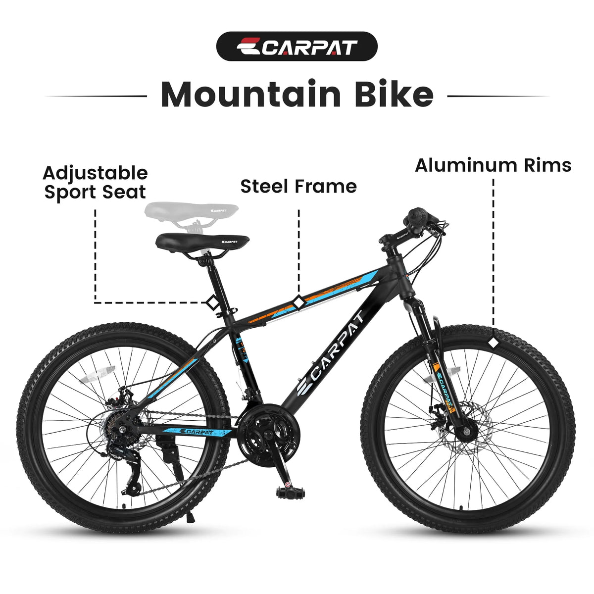 26 inch Mountain Bike with 21 Speed & Disc Brakes D898