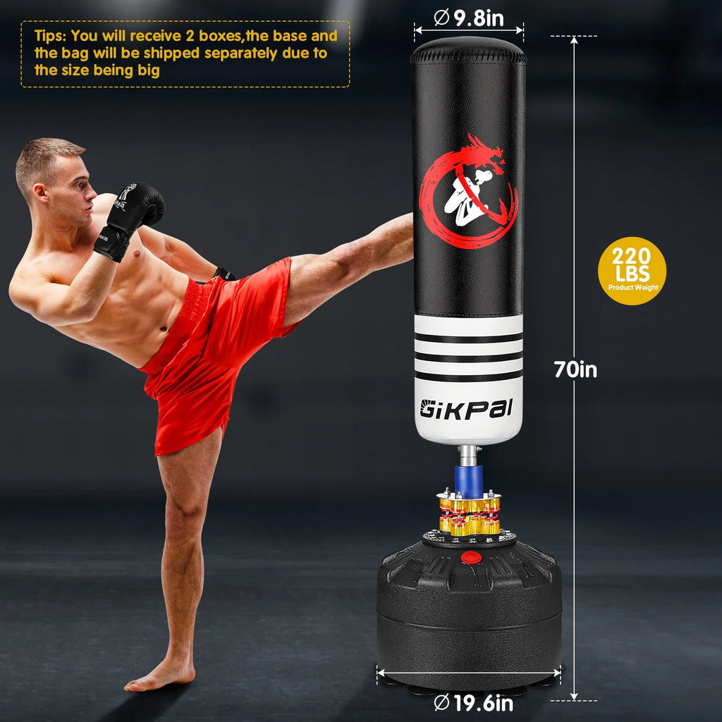 70'' 180lbs Freestanding Punching Bag with Stand Q67134