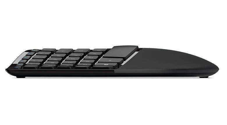 Ergonomic Keyboard USB QWERTY Black B8348