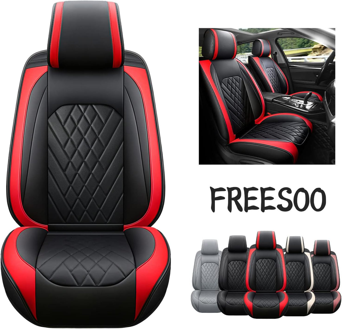 Leather Waterproof Car Seat Cover Full Set F17731