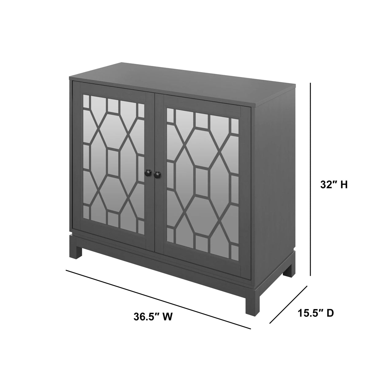 Accent Cabinet with USB Charging Ports and Mirrored Doors Z276