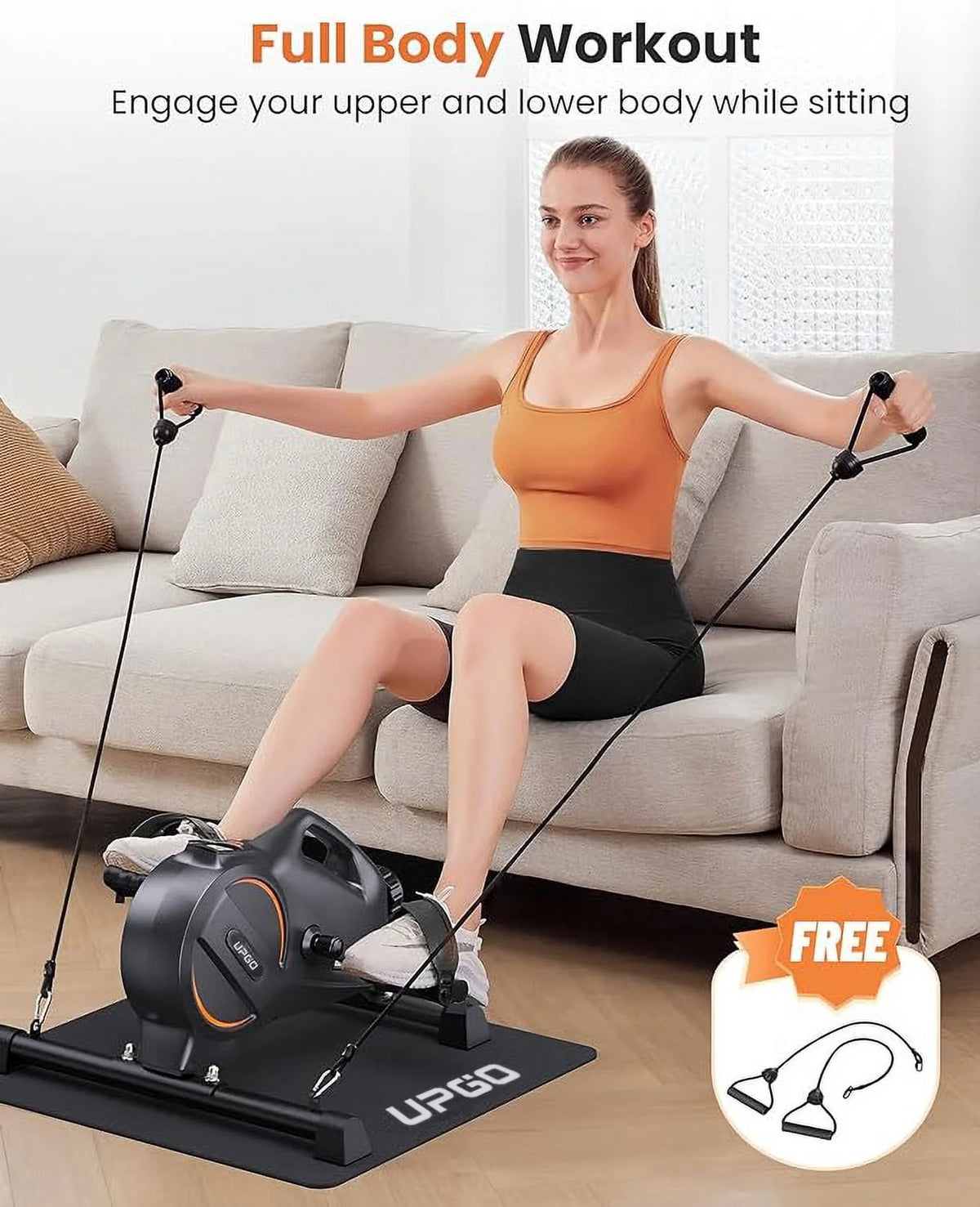 Magnetic Under Desk Bike Pedal Exerciser with LCD Display C801001