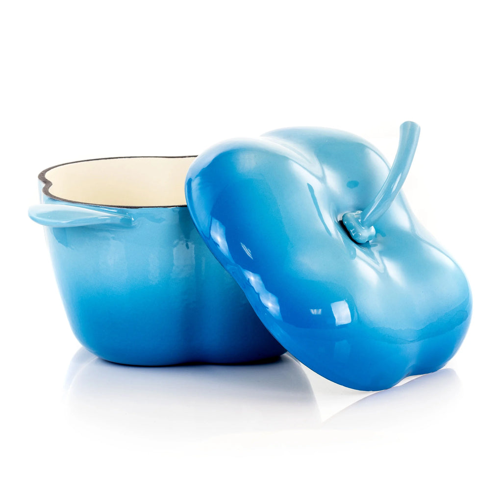 3 qt. Blue Enameled Cast Iron Casserole H907