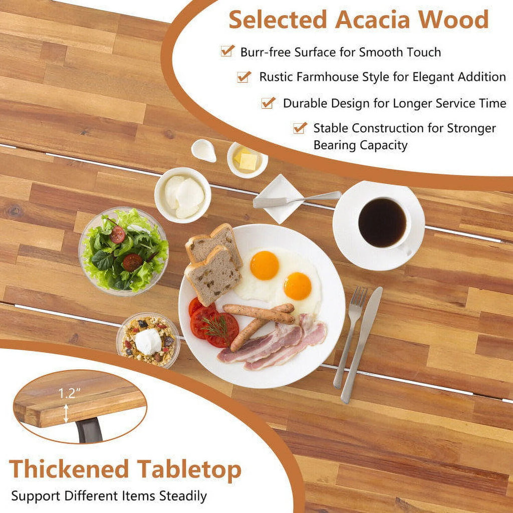 6-Person Outdoor Picnic Table and Bench Set M1778