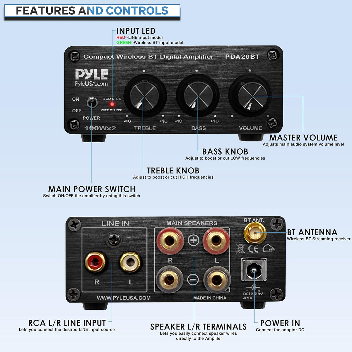 Bluetooth HiFi Mini Audio Amplifier Z248087