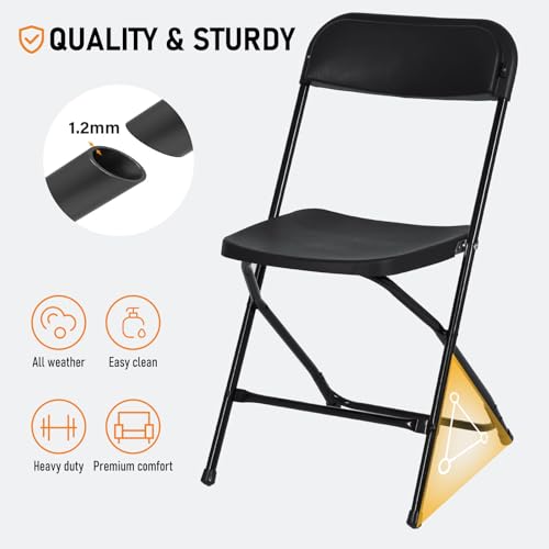 White Plastic Folding Chair 10 Pack 350 lb Capacity S85620