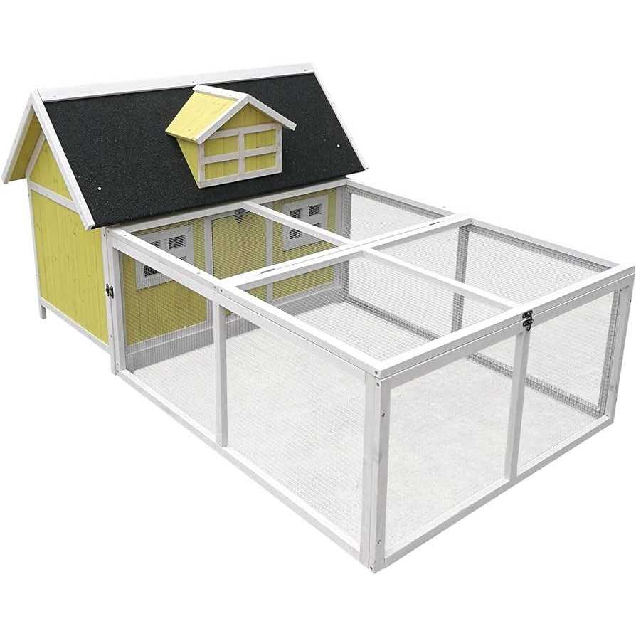 Outdoor Wooden Chicken Coop with Ramp A1881
