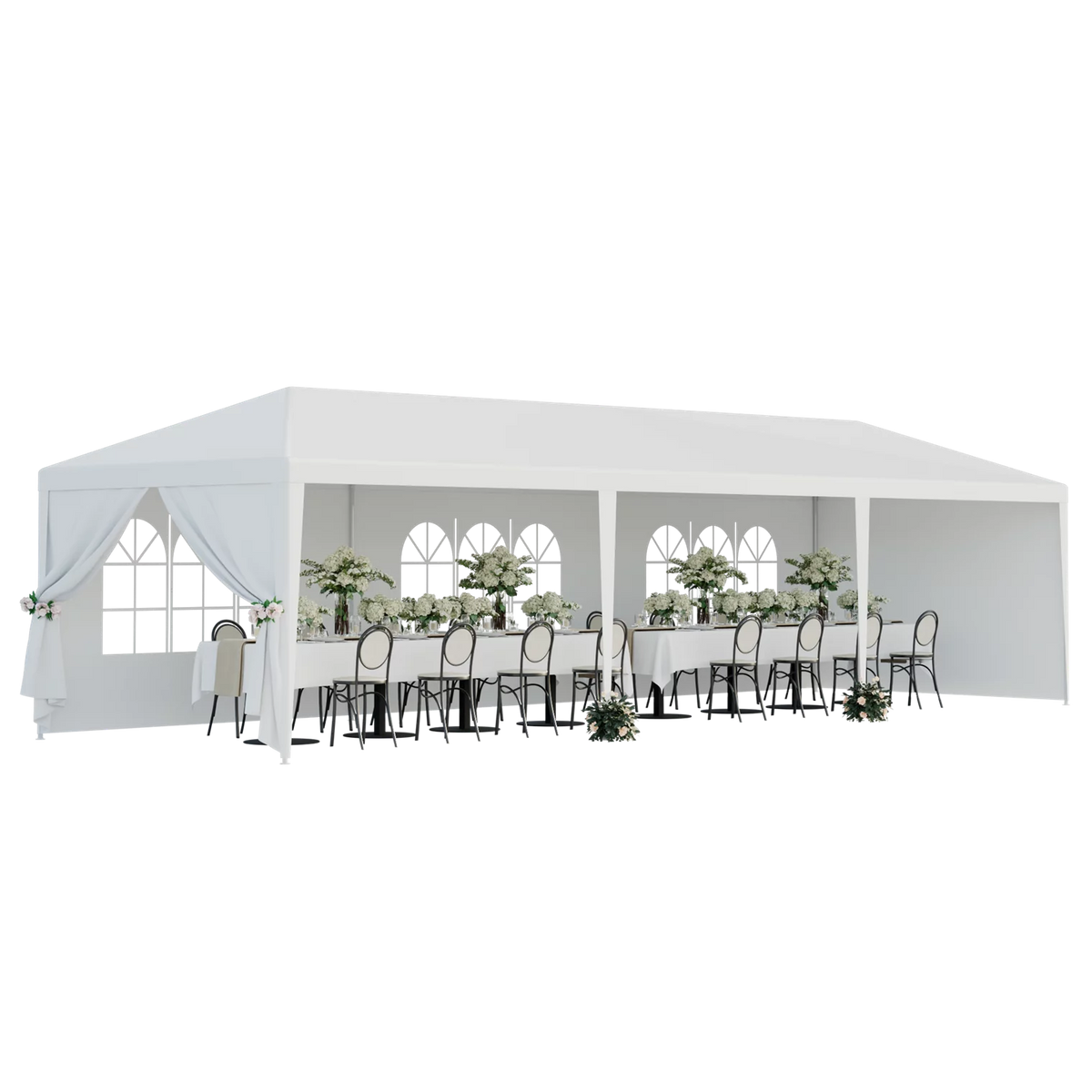 White 10 x 30' Canopy Tent L5532