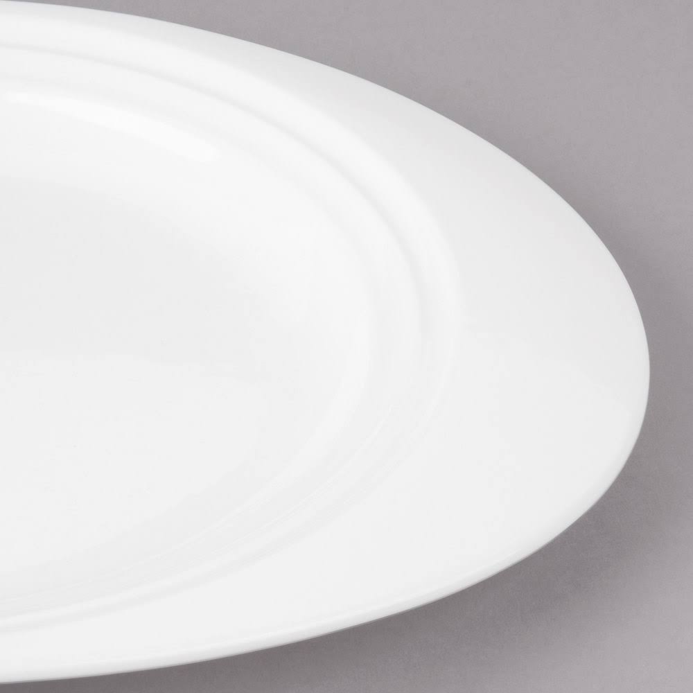 White Porcelain Oval Salad Plate - 24/Case G8514
