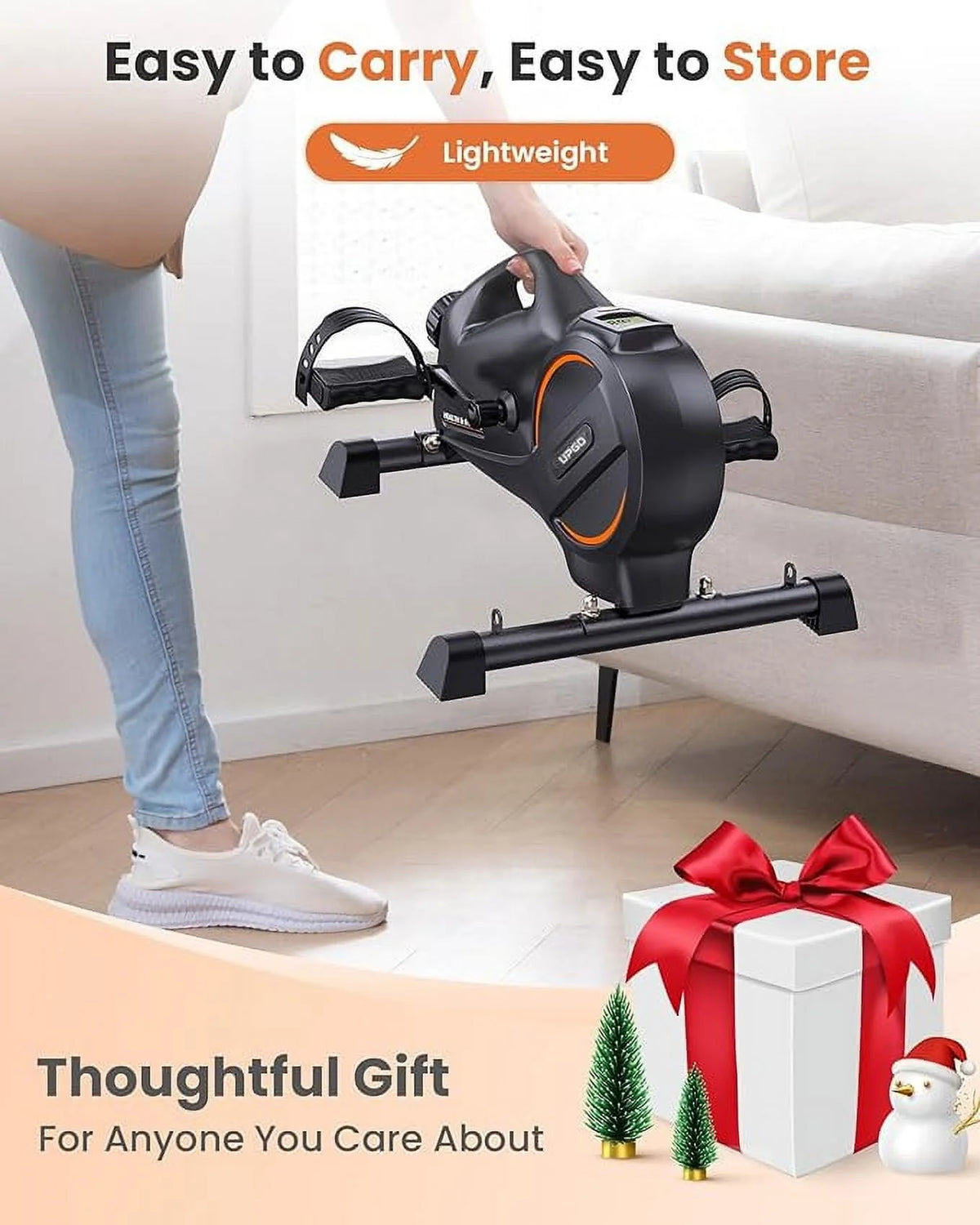 Magnetic Under Desk Bike Pedal Exerciser with LCD Display C801001