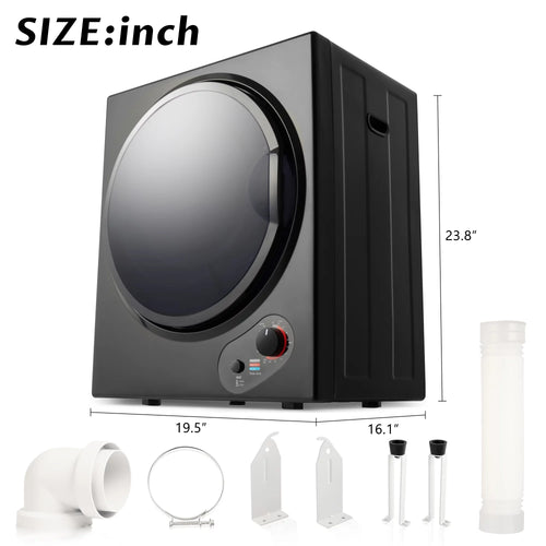 1.5 Cu.ft Compact Portable Laundry Dryer with 5 Drying Modes B982