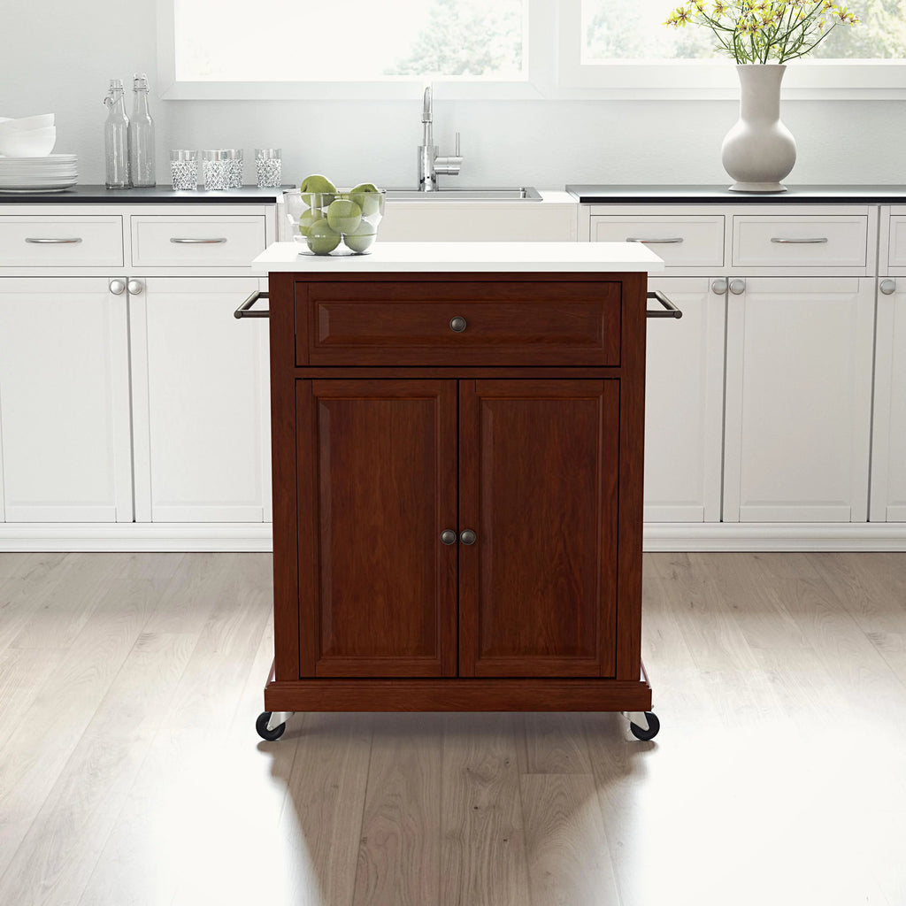 Wood Kitchen Cart with Granite Top F19264