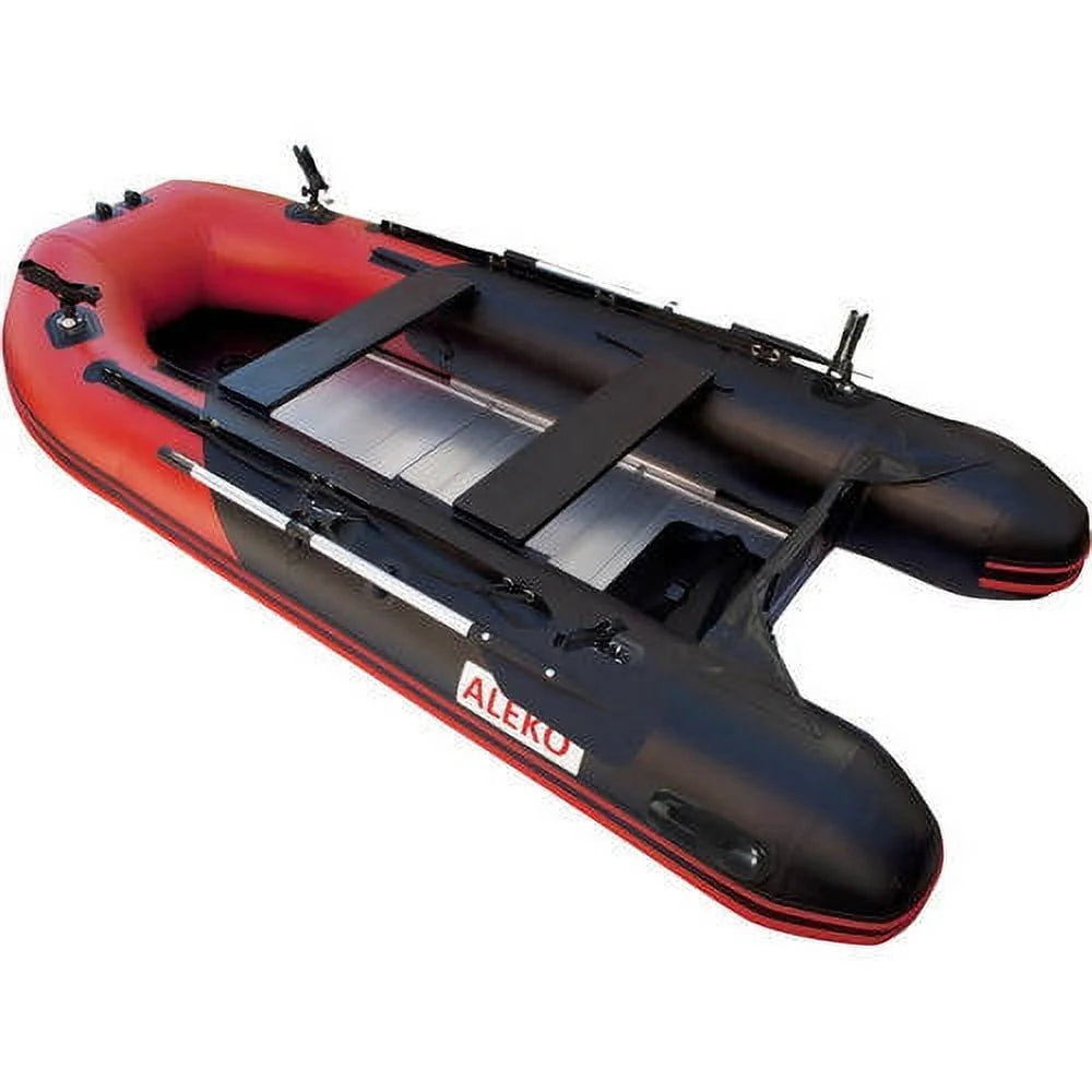 Inflatable Boat with Aluminum Floor 12.5 ft Black U95387